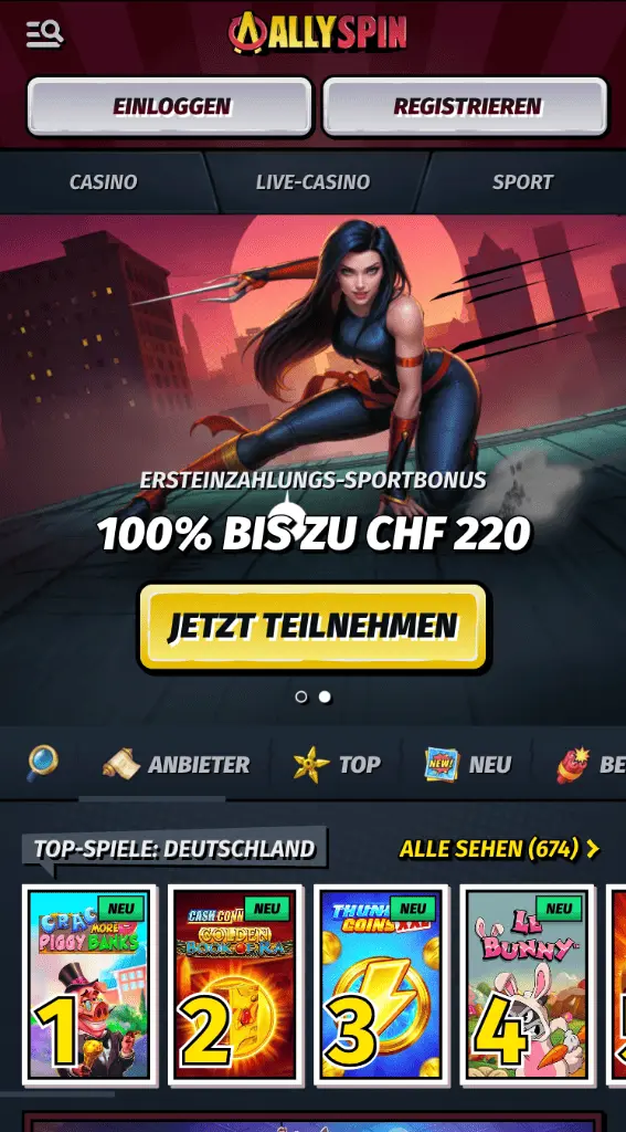 Allyspin-homepage